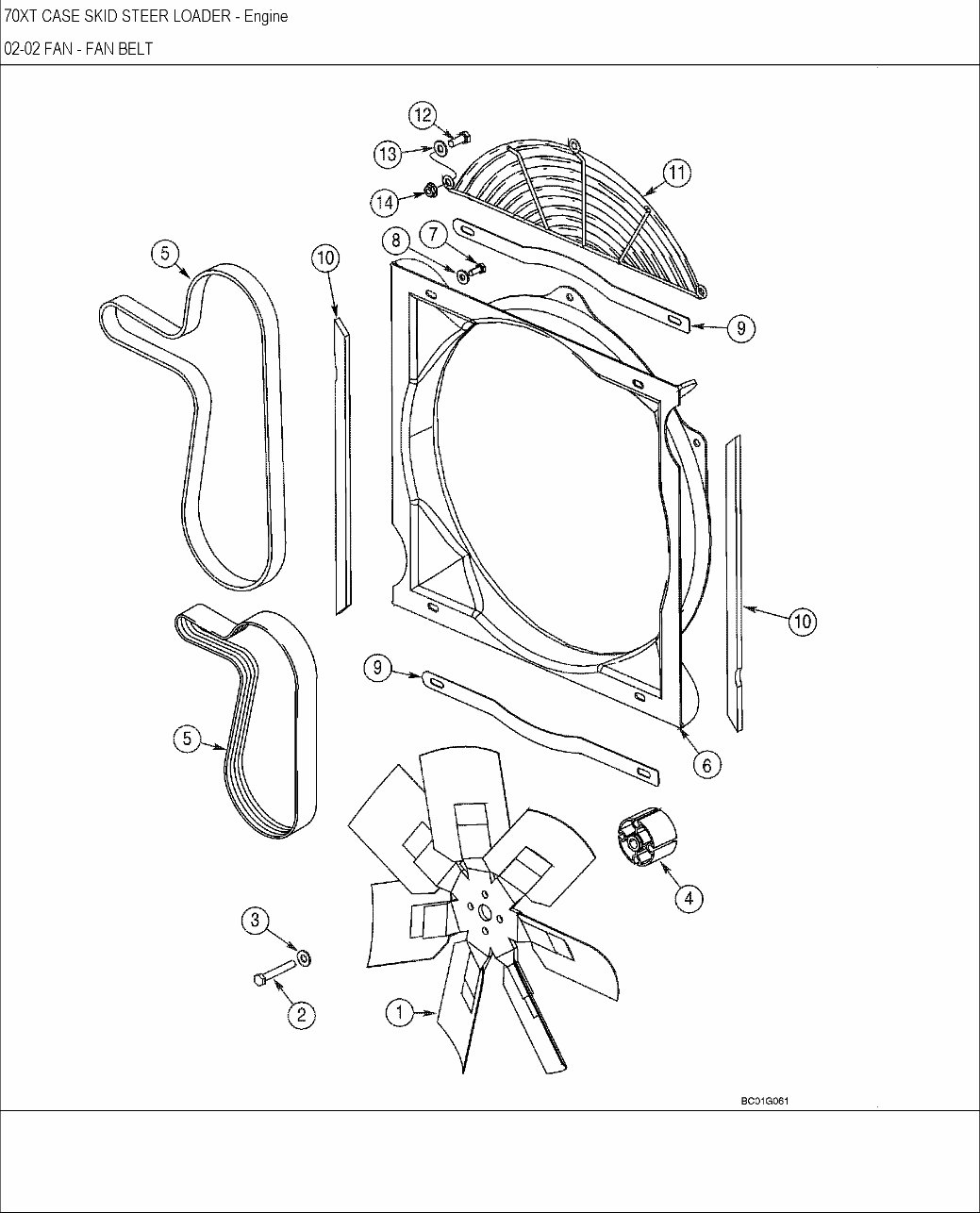 CASE 70XT Skid Steer Loader Parts Catalog Manual