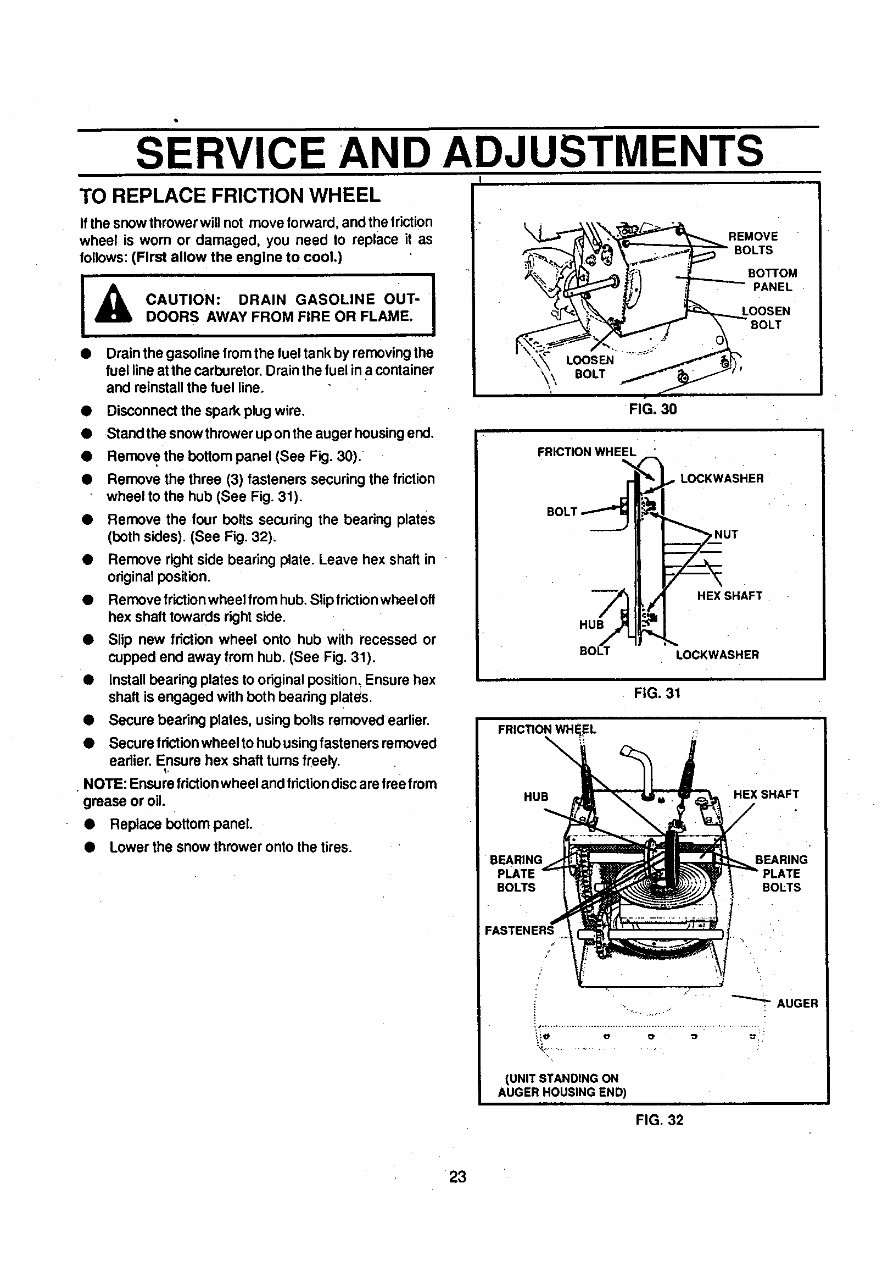 Craftsman 536.886621 Snowblower Owners Manual