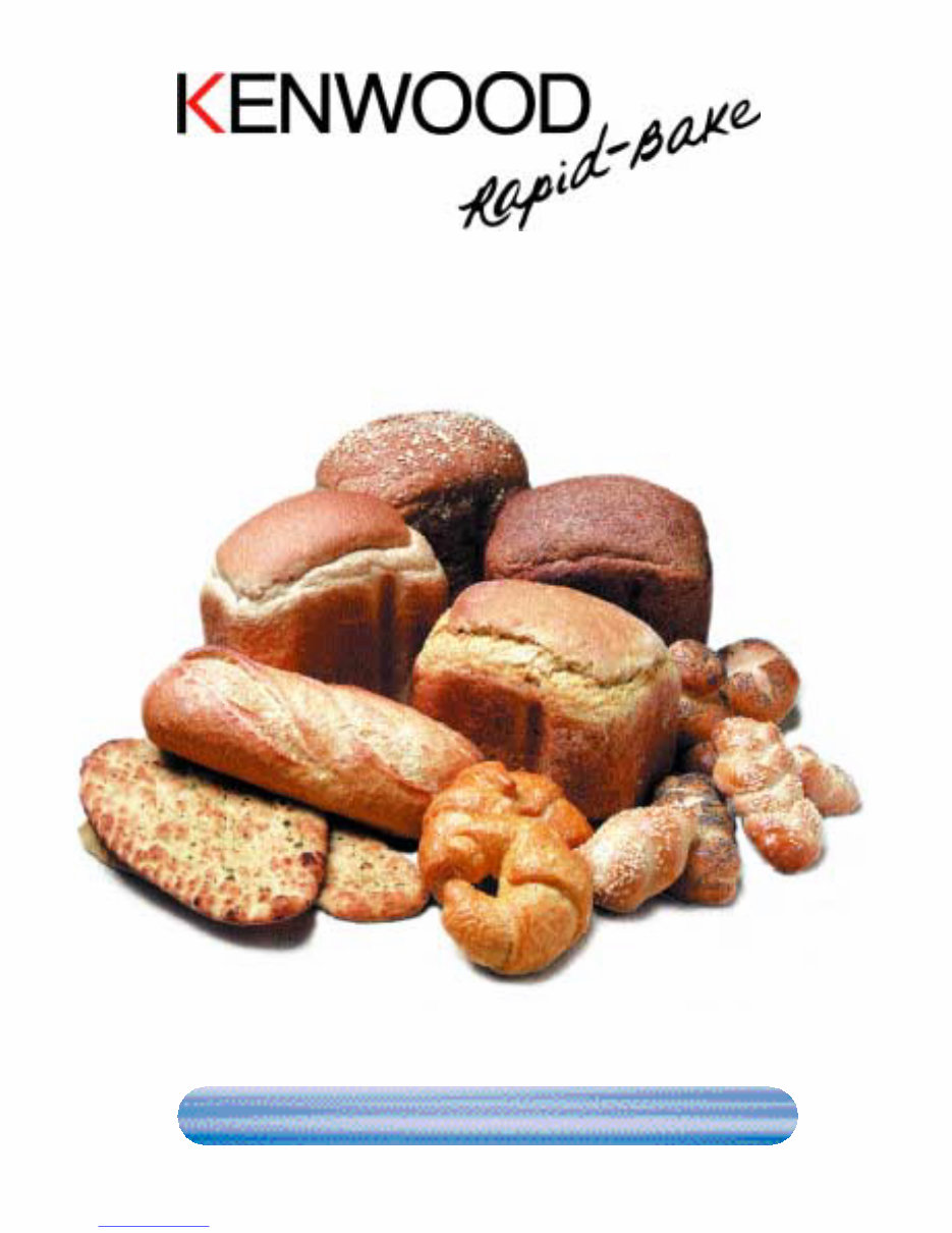 Kenwood RapidBake BreadMaker Parts Model BM200 Instruction Manual Recipes