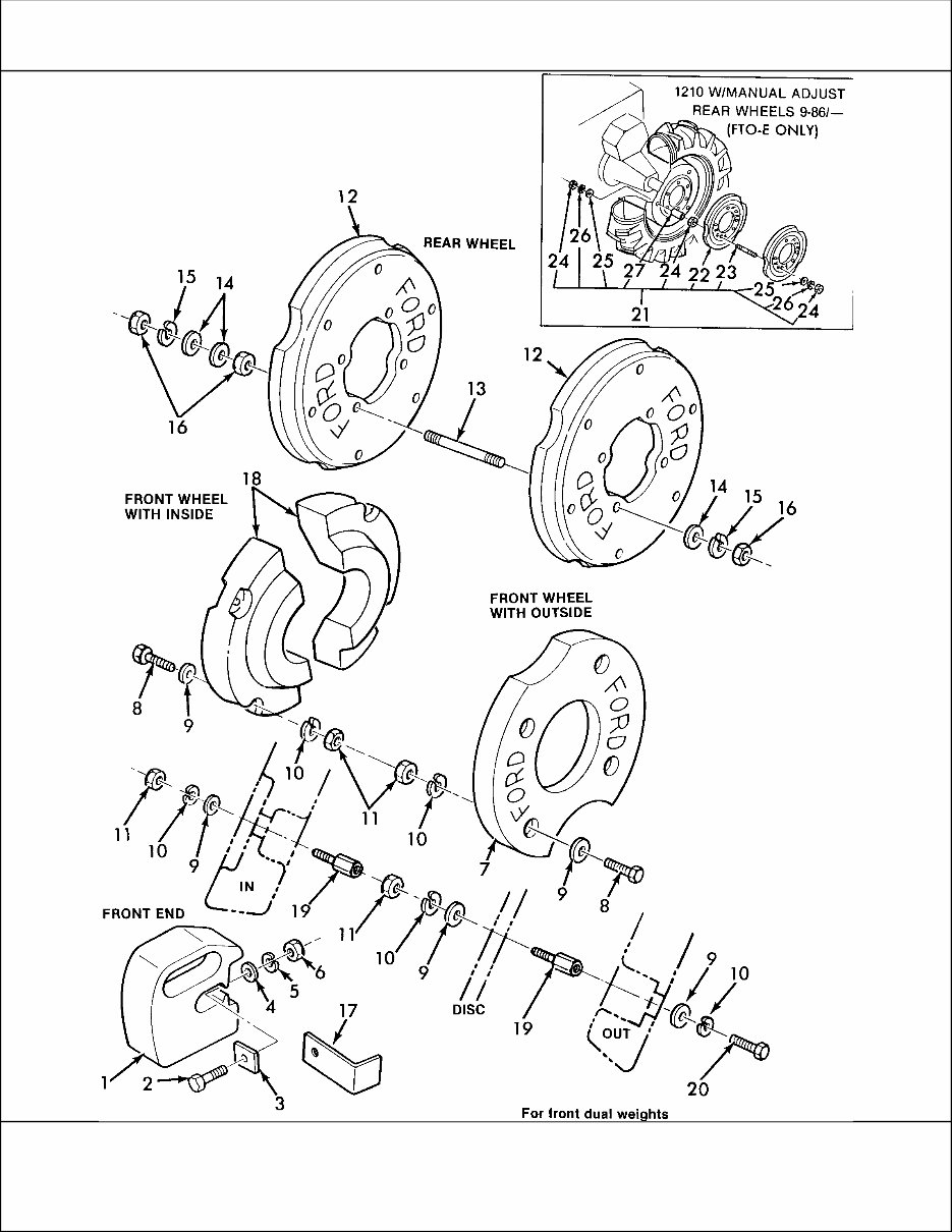FORD 1510 3 CYLINDER COMPACT Tractor ILLUSTRATED Parts LIST Manual