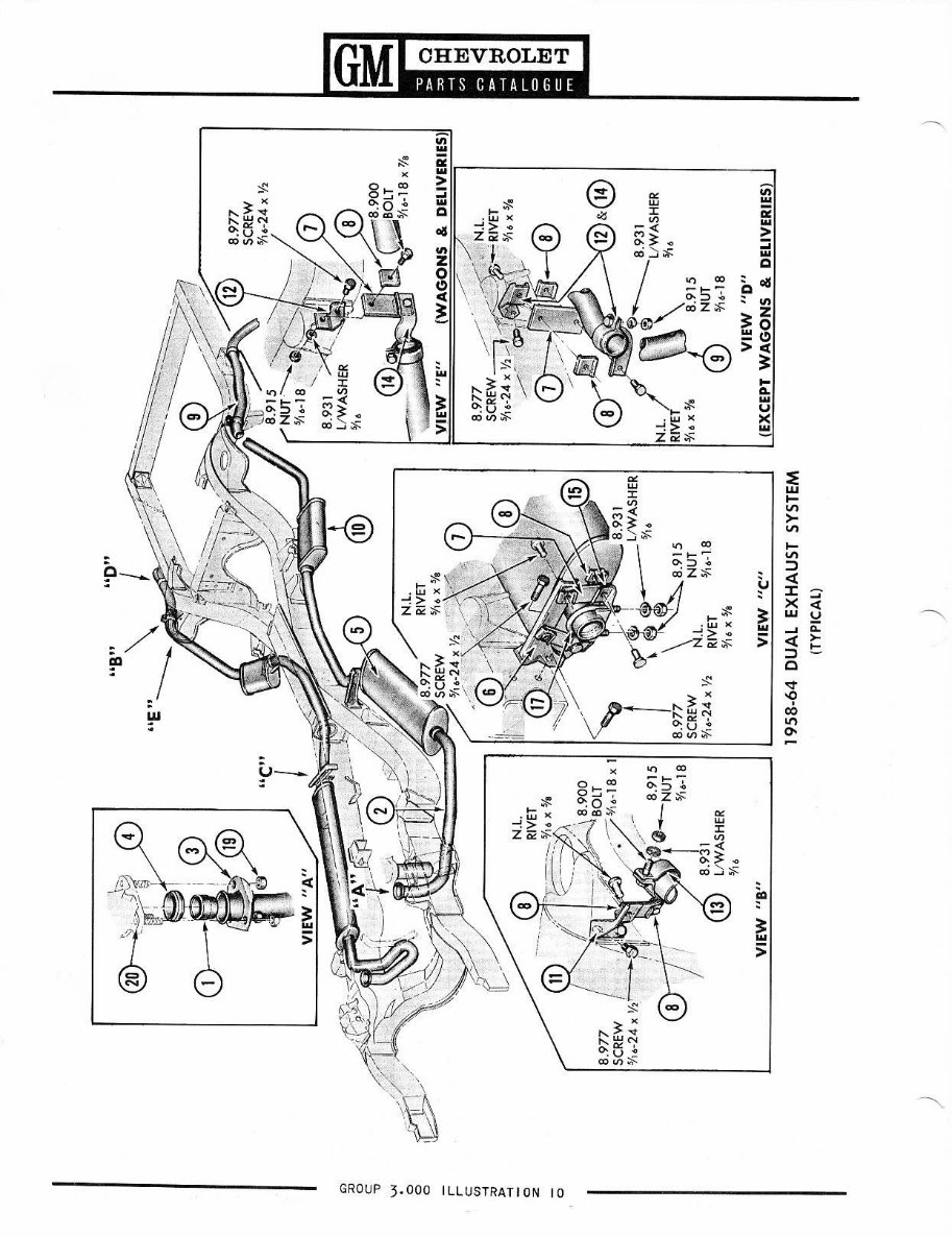 1958 1967 Chevy Parts and Illustration Catalogue