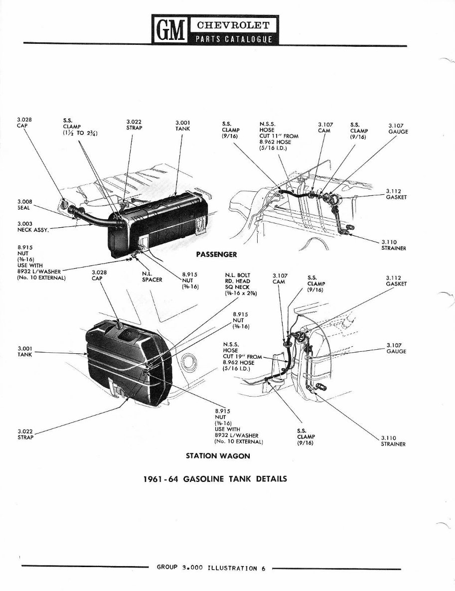 1958 1967 Chevy Parts and Illustration Catalogue
