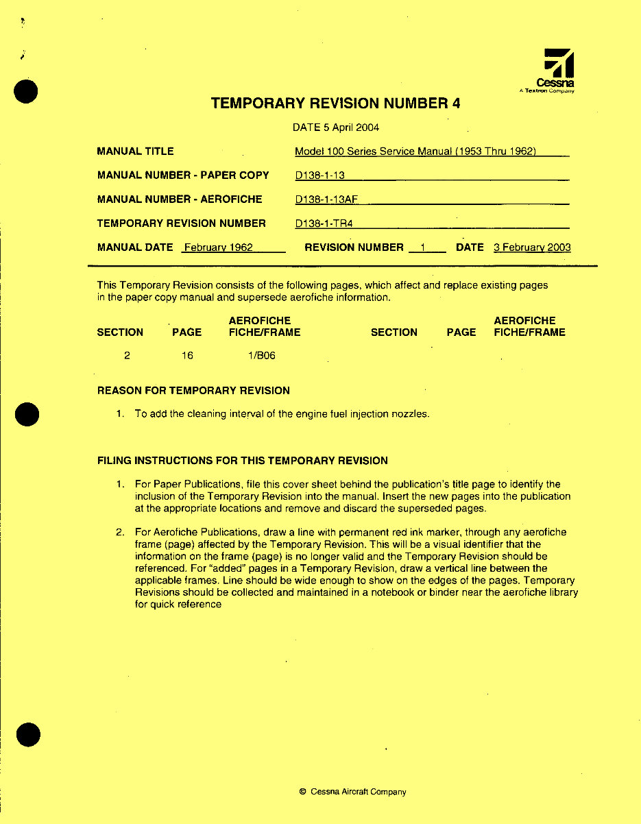 Cessna 100 Series 150 172 177 180 182 185 Service Repair Manual 19561962