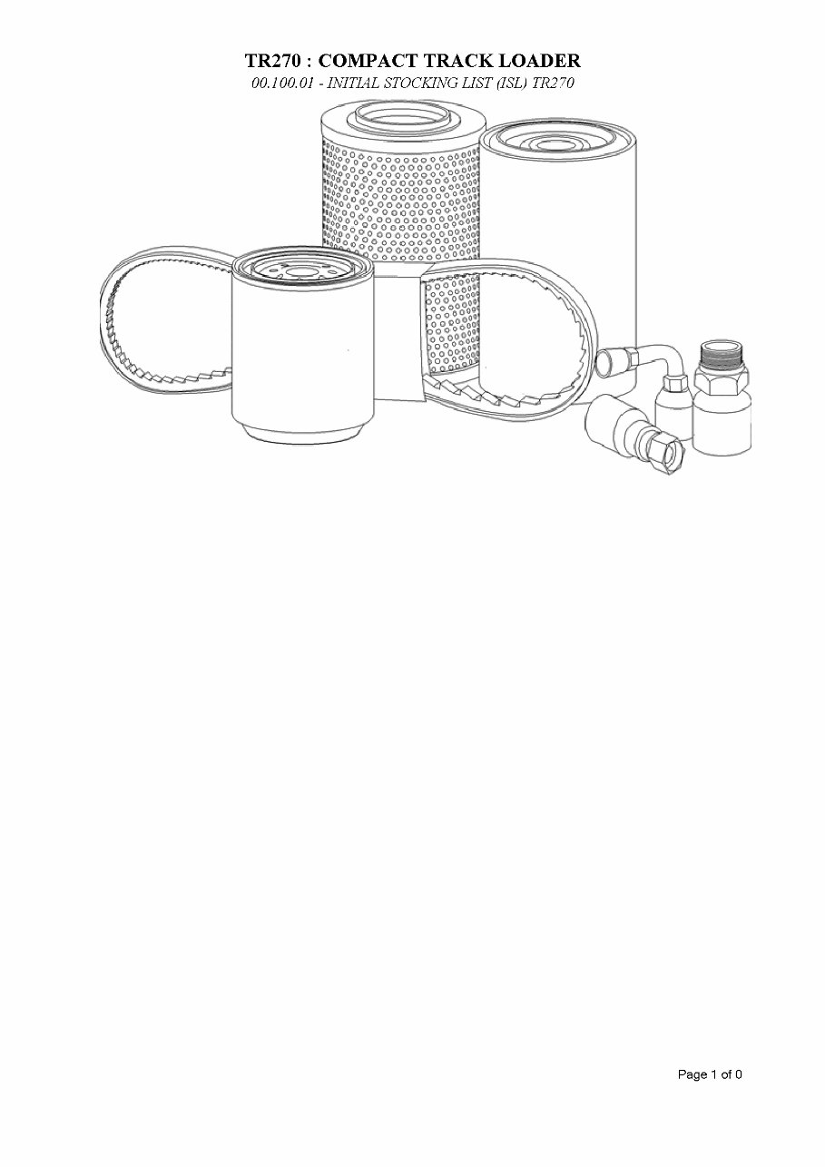 CASE TR270 COMPACT TRACK Loader Parts Catalog Manual