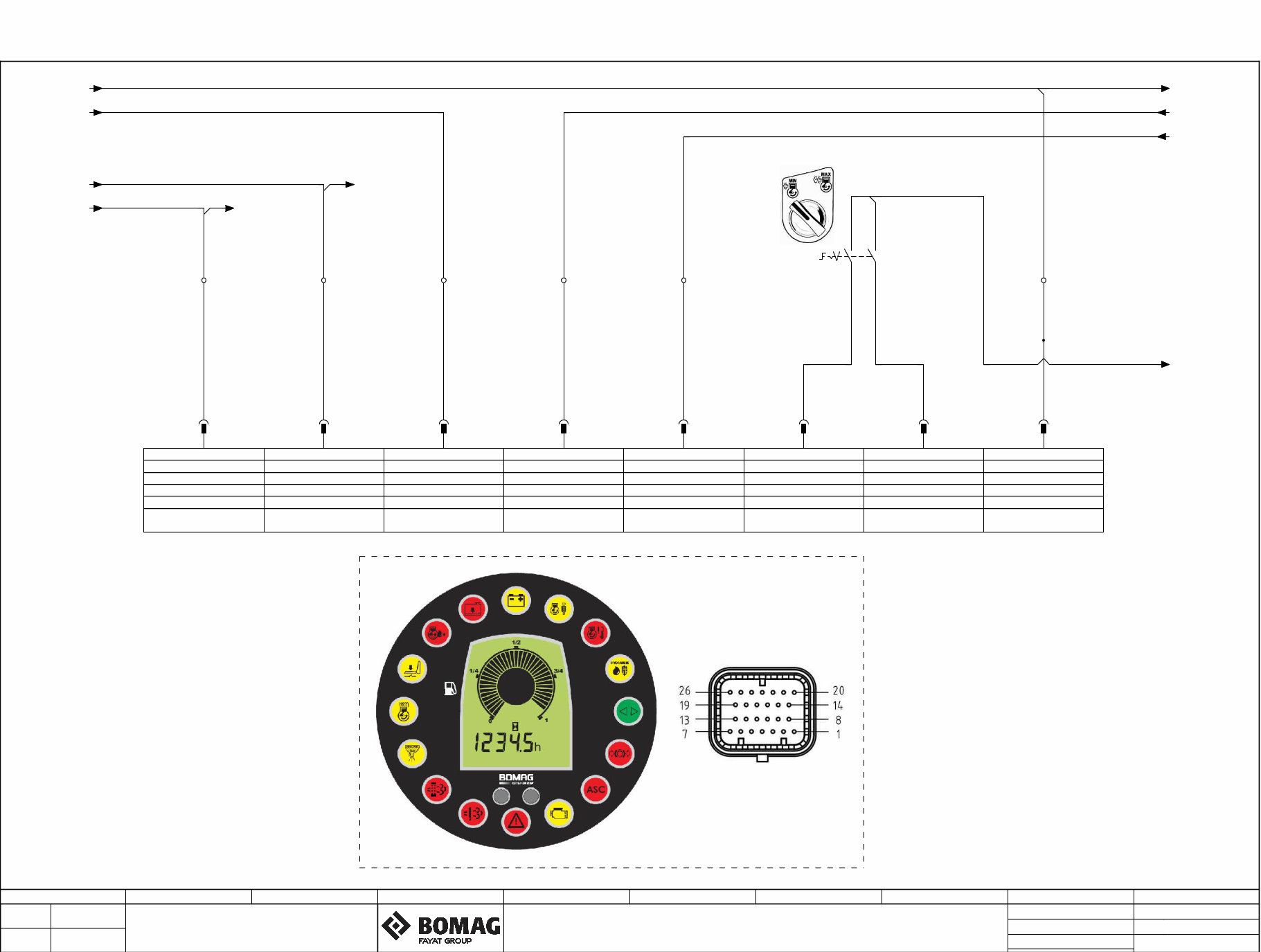 BOMAG BW 2115 Single Drum Vibratory Roller Circuit Diagram Manual