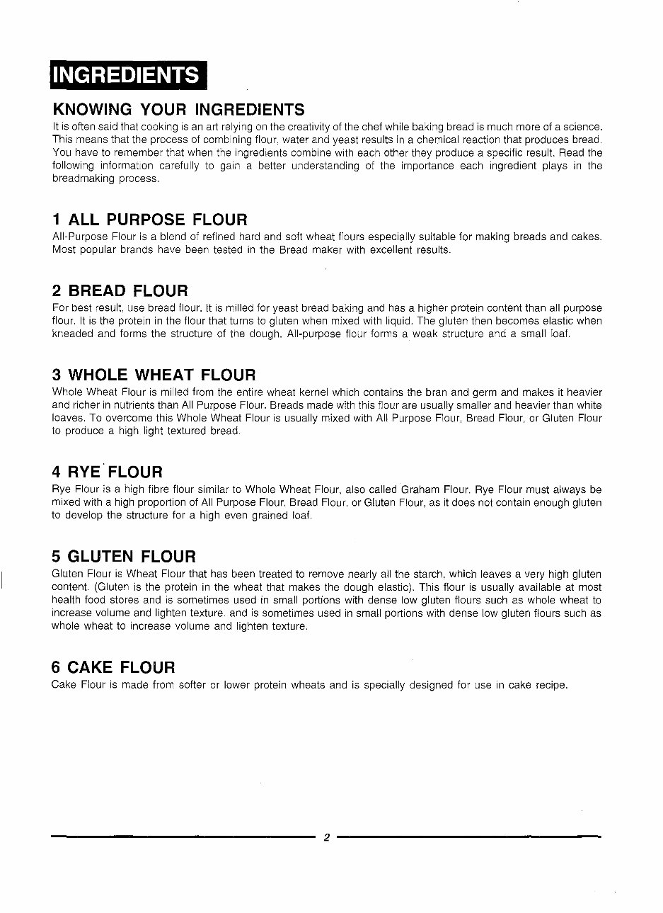 Magic Chef Breadmaker Parts Model ES1850 Type 635 Instruction Manual