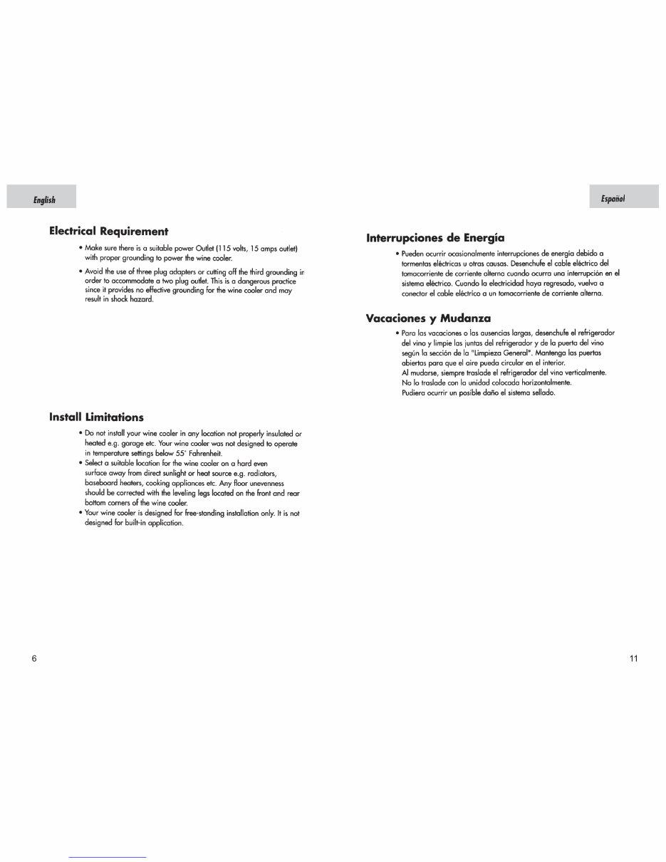 OWNER Manual Haier BC112G Wine Cooler Manuals Online