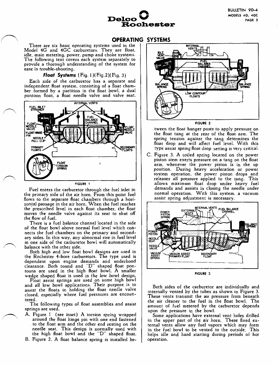 DELCO ROCHESTER Model 4G, 4GC Carburetor Service / Repair Manual