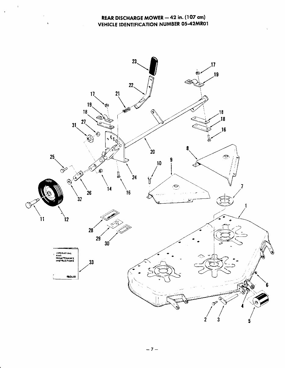 Wheel Horse mowers for C & D series Parts manual