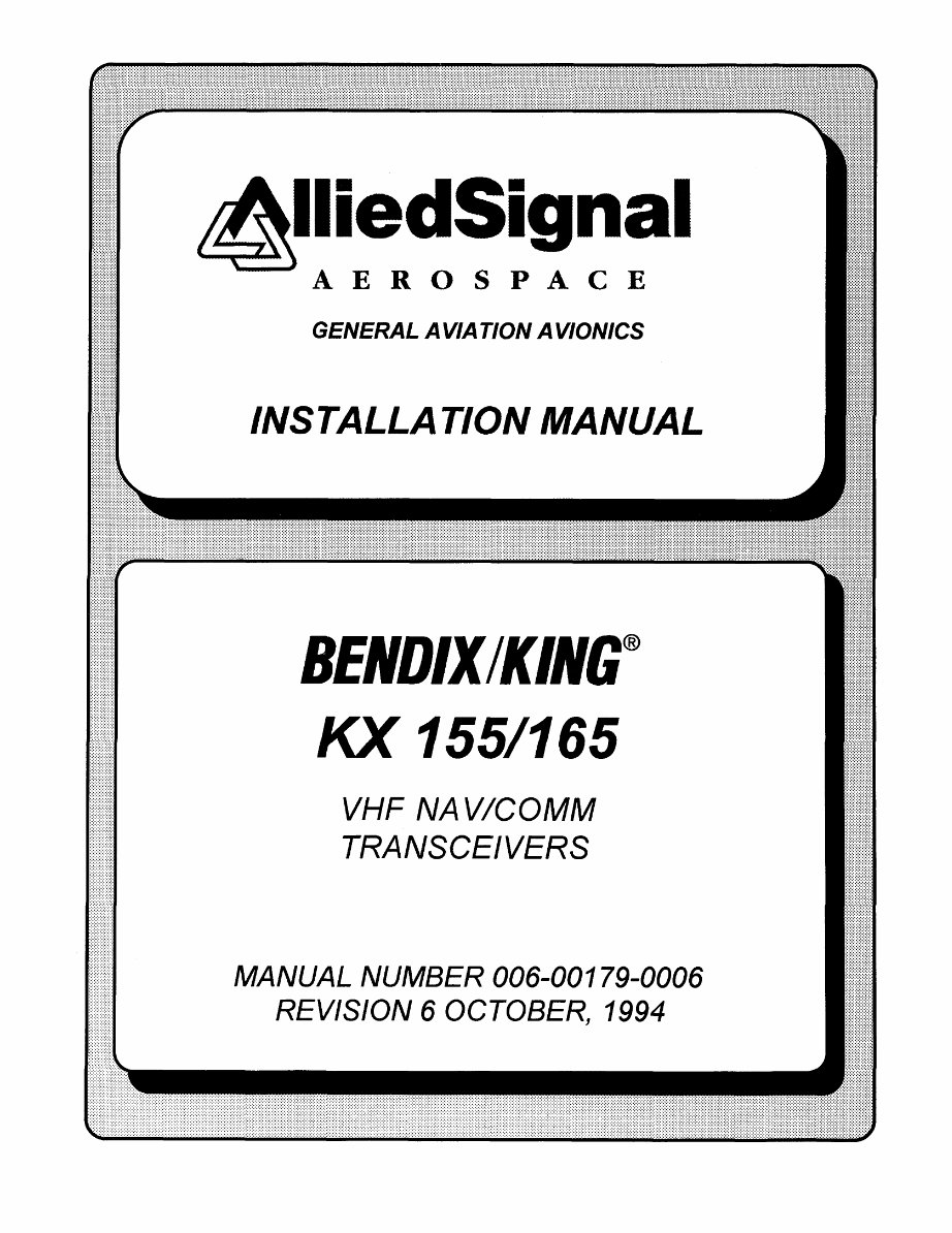 King Bendix Kx155 Install Manual Kx 165 Vhf Navcom 3387