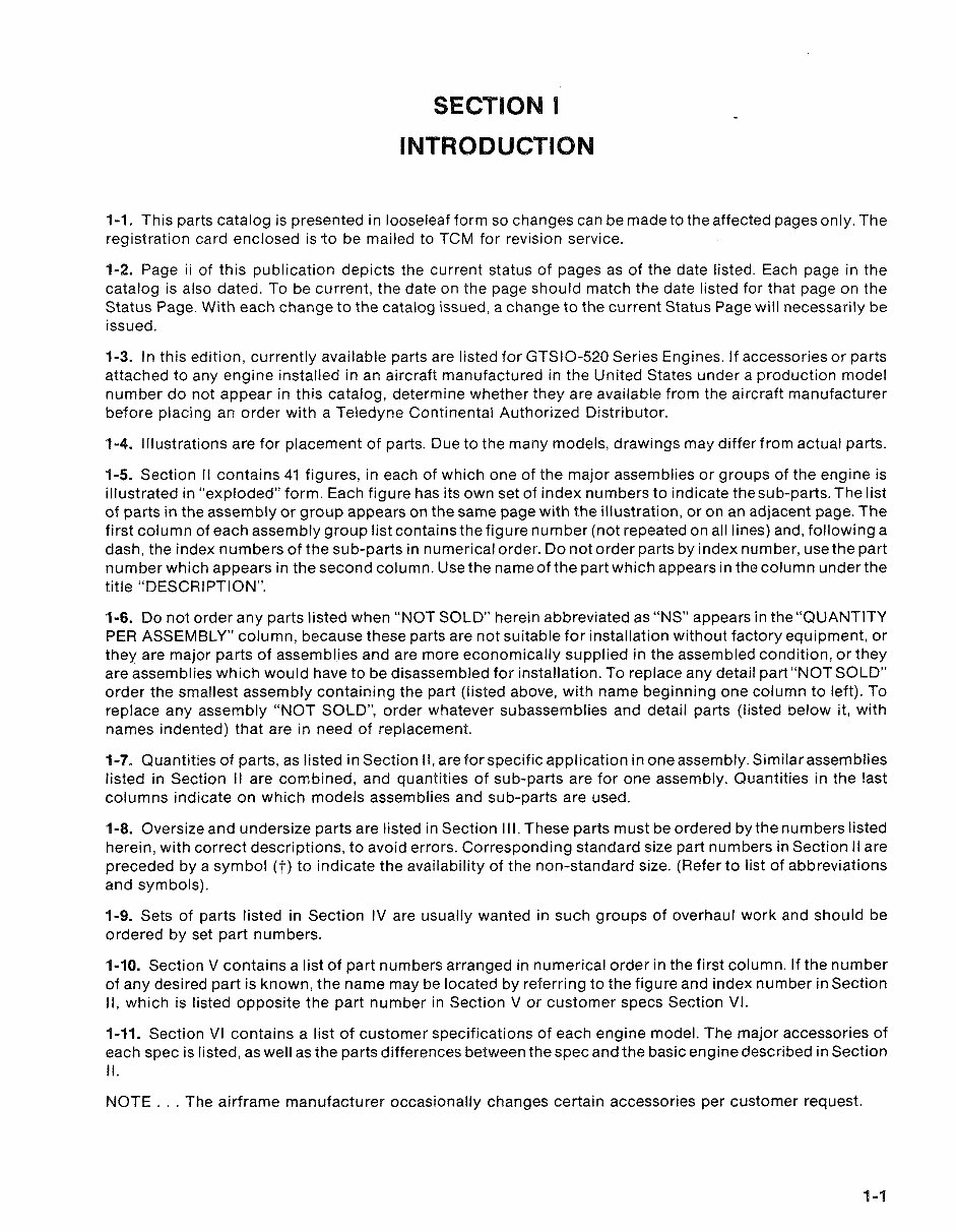 Continental Parts Catalog X30046A. IPC GTSIO520