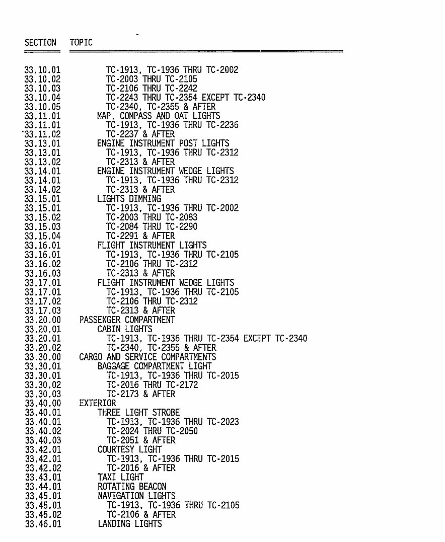 Beechcraft B55 Baron electrical wiring diagram manual