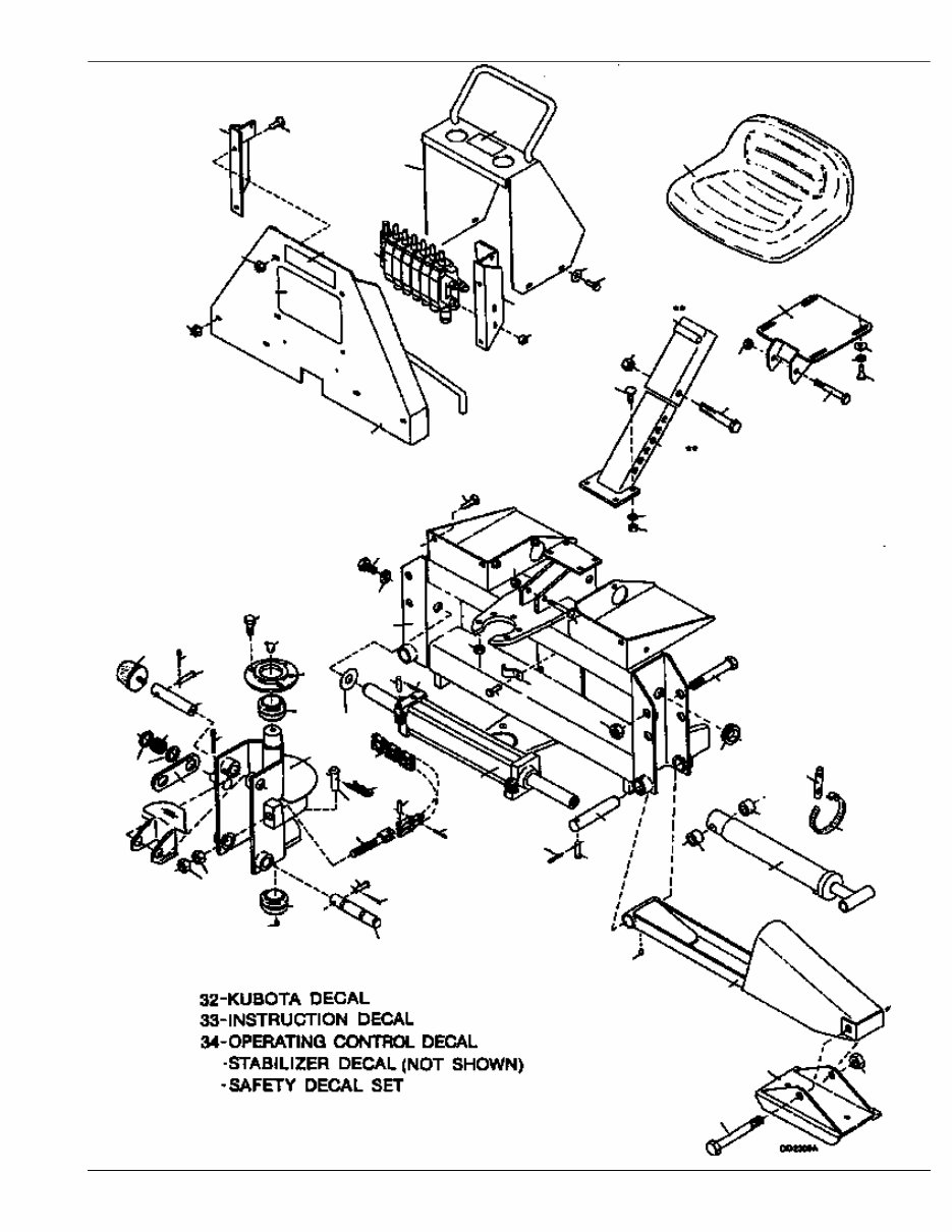 KUBOTA B/L4520B L4530B Backhoe Tractor Parts List Manual