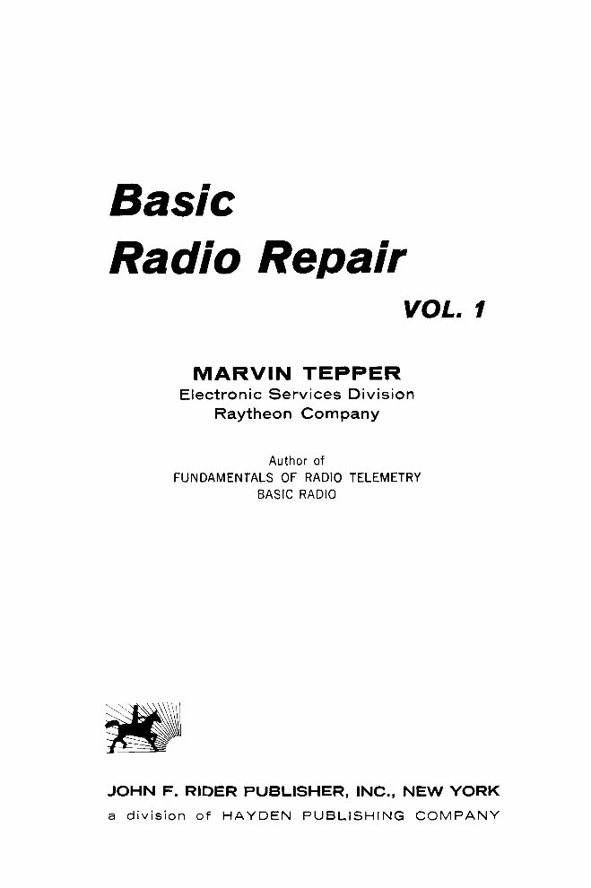 Basic Radio Repair Vol. 1 & 2 Vintage Servicing