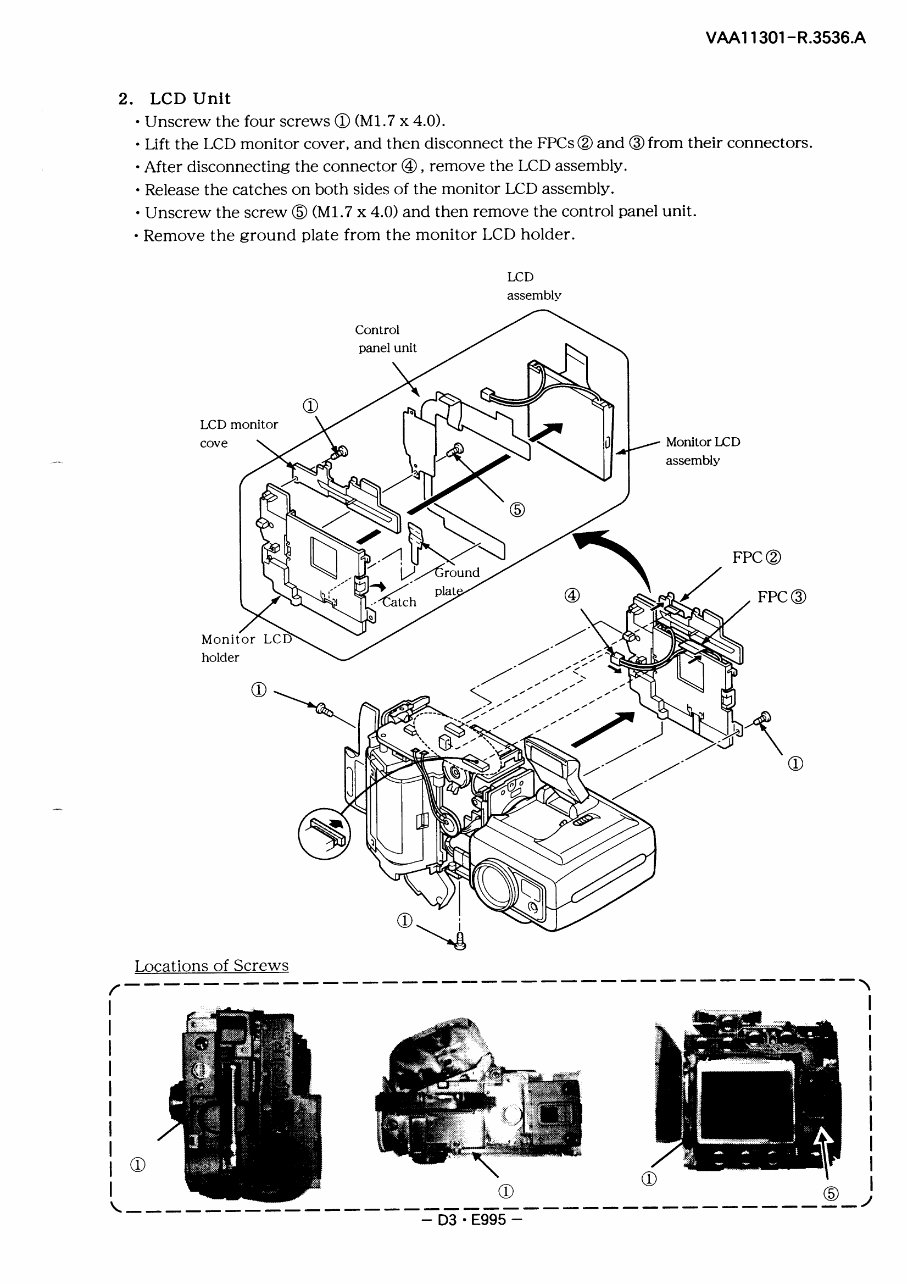 Nikon Coolpix 995 Camera Service Repair Manual