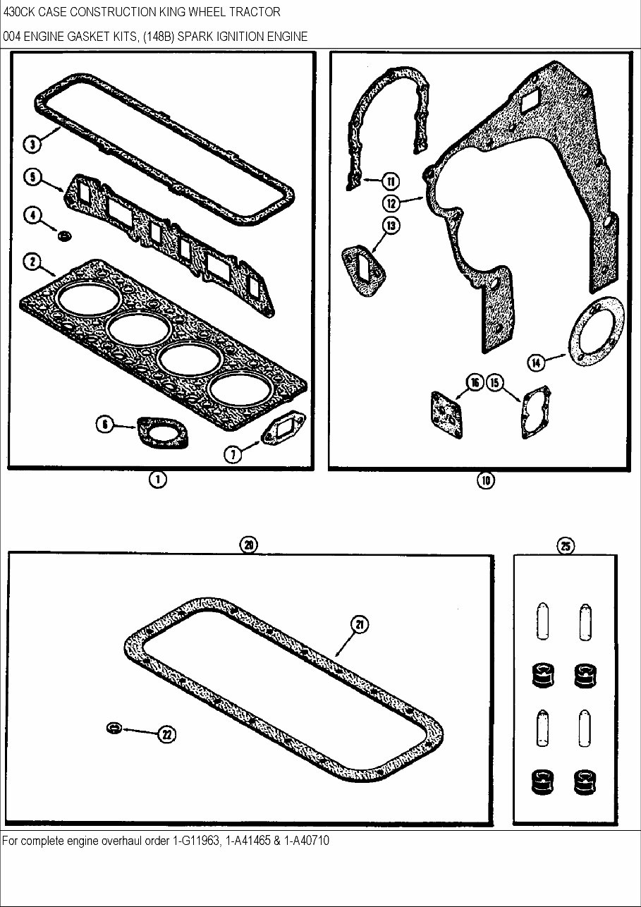 CASE 430CK Wheel Tractor Parts Catalog Manual