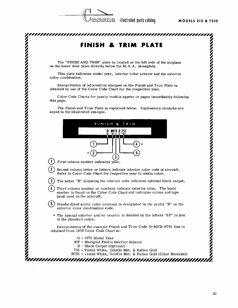 Cessna 210 Parts Catalog Manual 1970 thru 1975 Cessna 210 Centurion