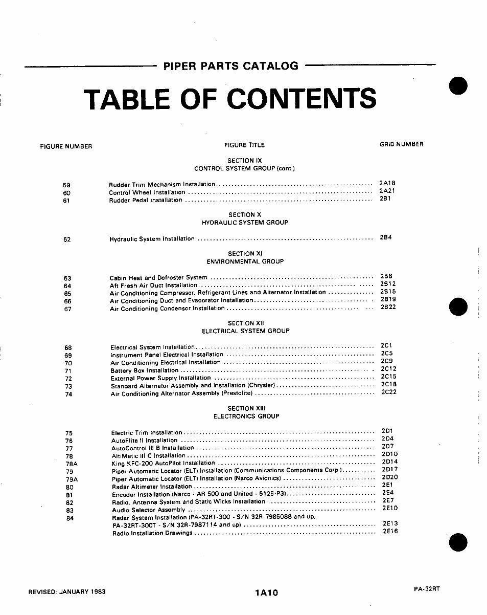 PA32 Lance II 2 IPC Illustrated Parts Manual Parts Catalog