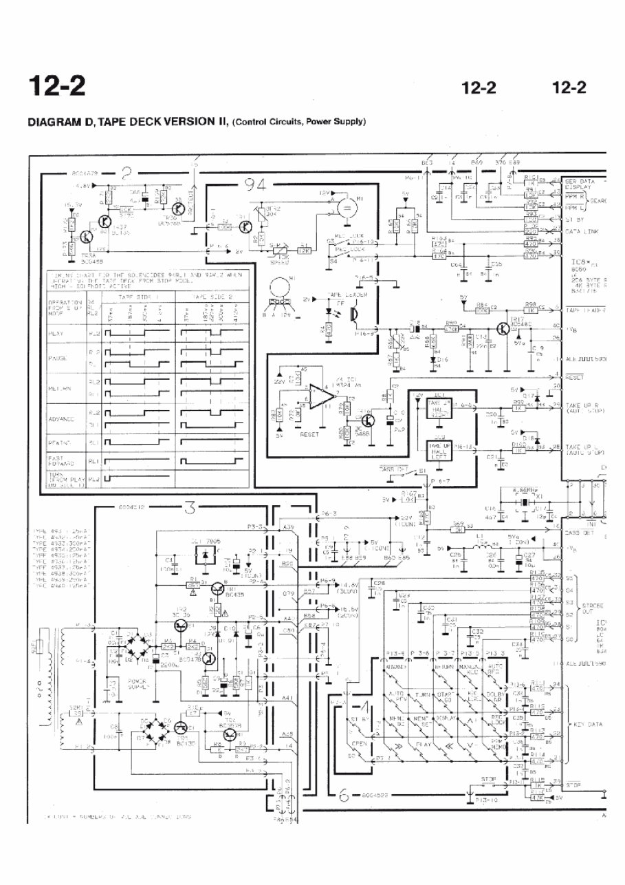 B+O Bang Olufsen Schematics Diagram beocord 6500