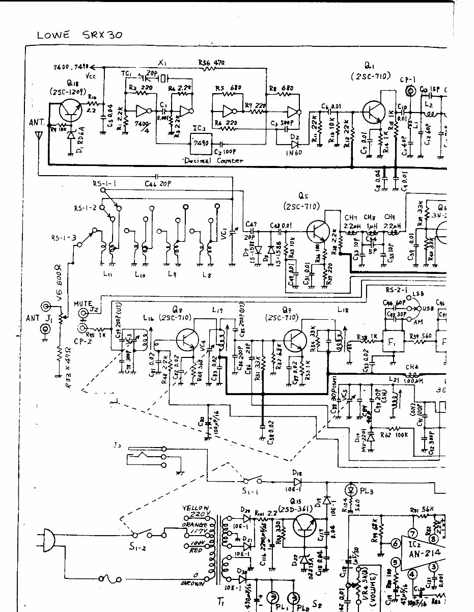 LOWE SRX30 RECEIVER SCHEMATIC Diagram Manual