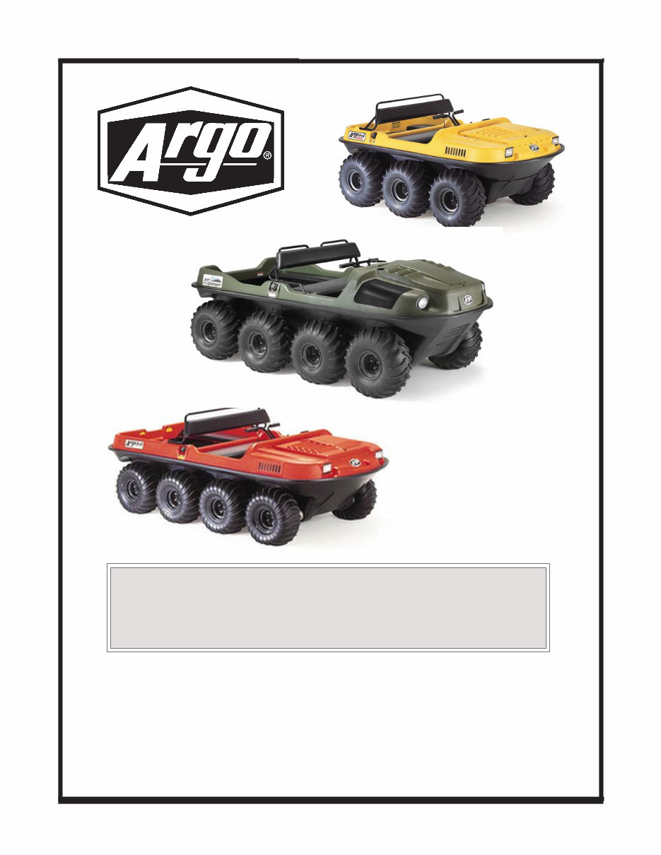 1992-2006 Argo 6x6 8x8 ATV Repair Manual preview img 1