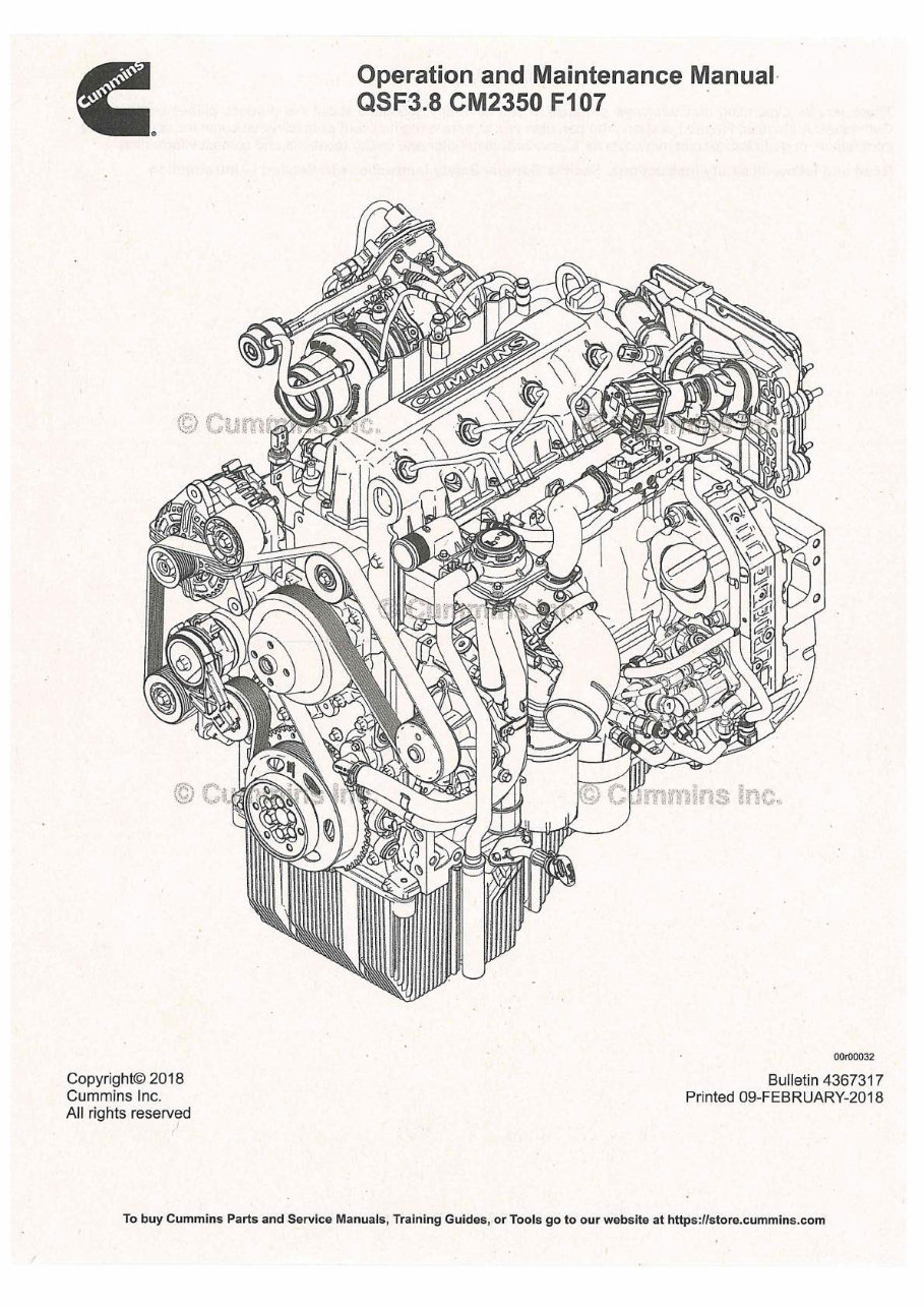 Cummins QSF3.8 CM2350 F107 Engine Operation and Maintenance Manual