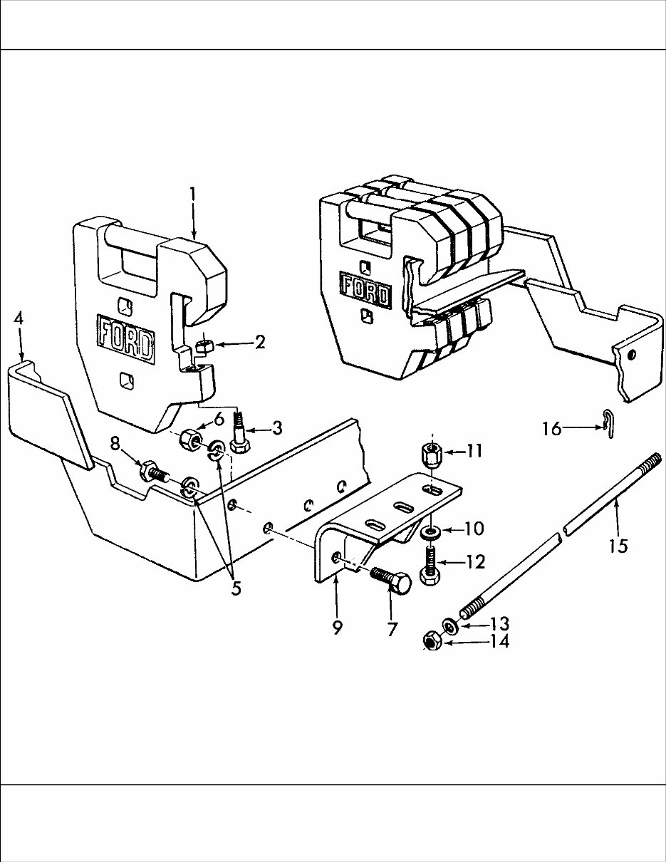 Ford 2000 3 Cylinder Tractor Illustrated Parts List Catalog Manual 1965