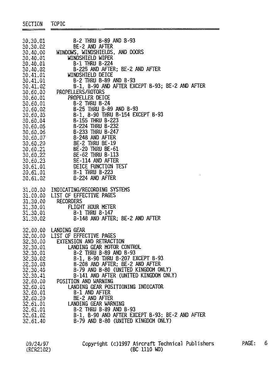 Beechcraft King Air B100 Electrical System Wiring Diagram Manual