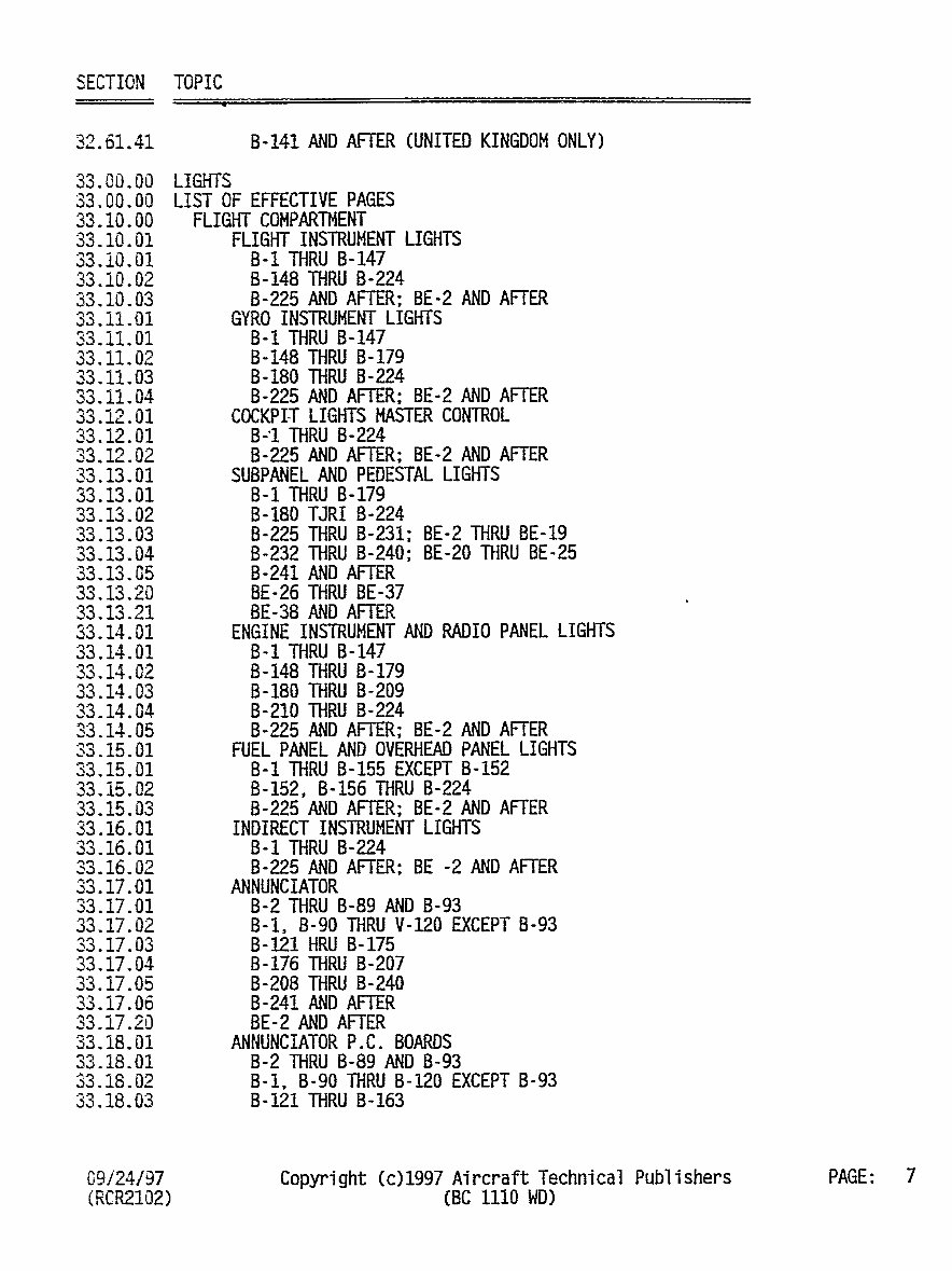 Beechcraft King Air B100 Electrical System Wiring Diagram Manual