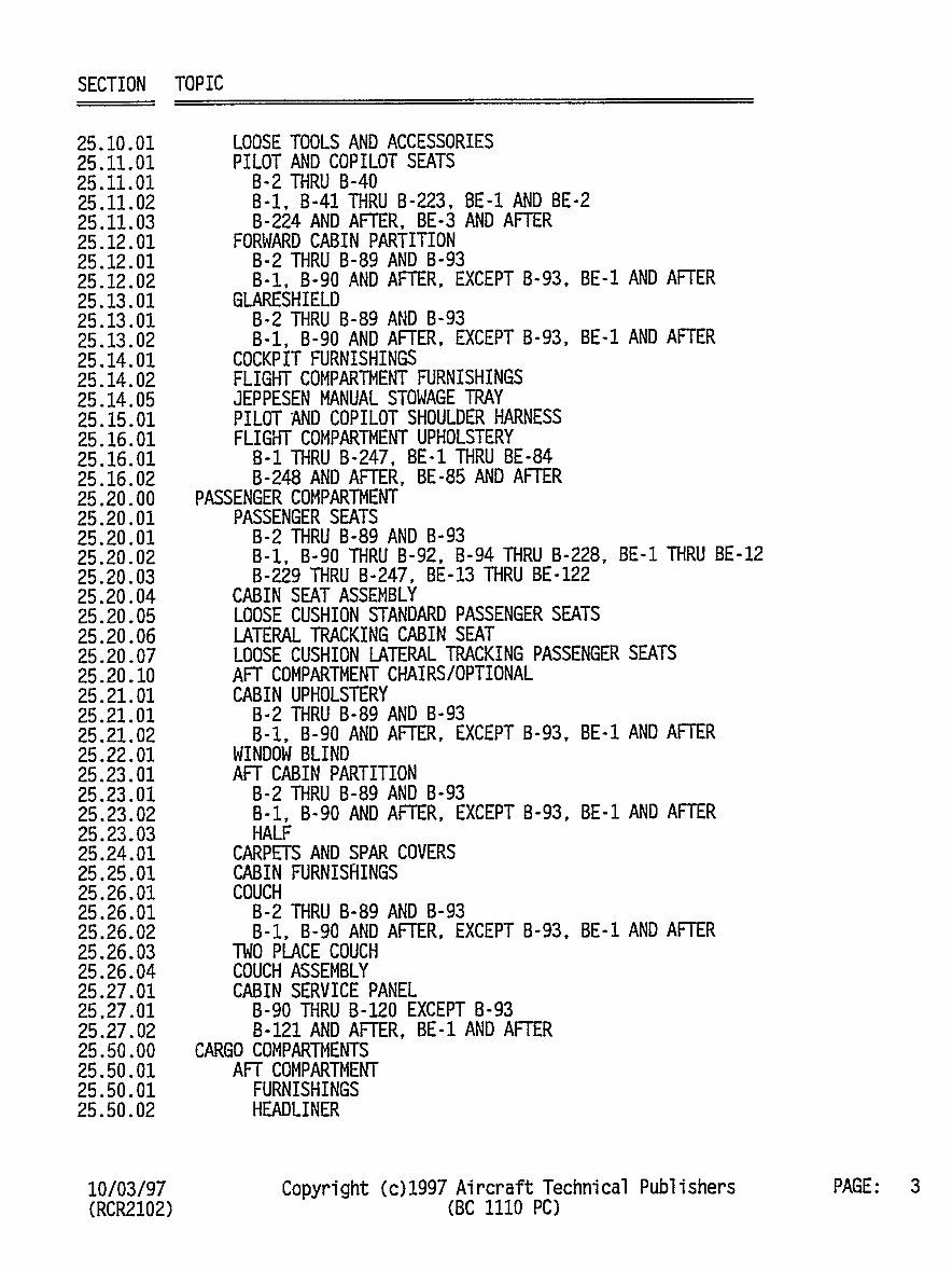 Beechcraft King Air 100 Illustrated Parts Catalog Manual