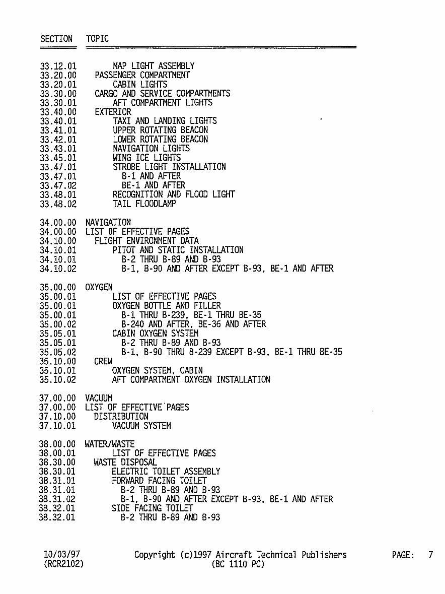 Beechcraft King Air B100 Illustrated Parts Catalog Manual