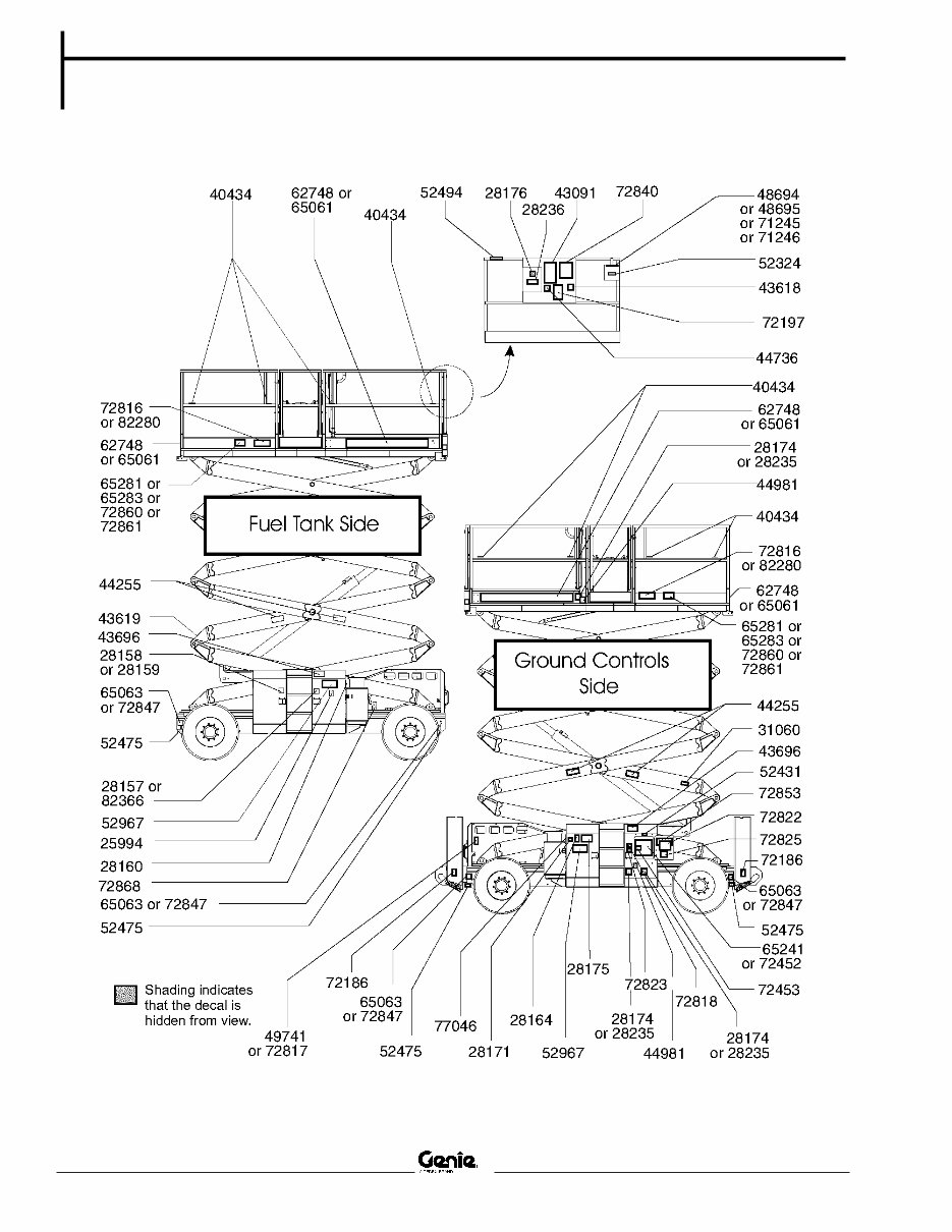 Genie Part Manual GS3390 GS4390 GS5390 SN 40001 to 42685