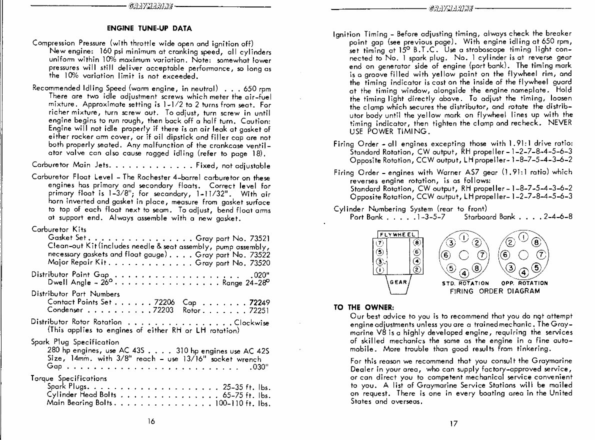 gray marine V8 engine manual 401 fireball operators manual