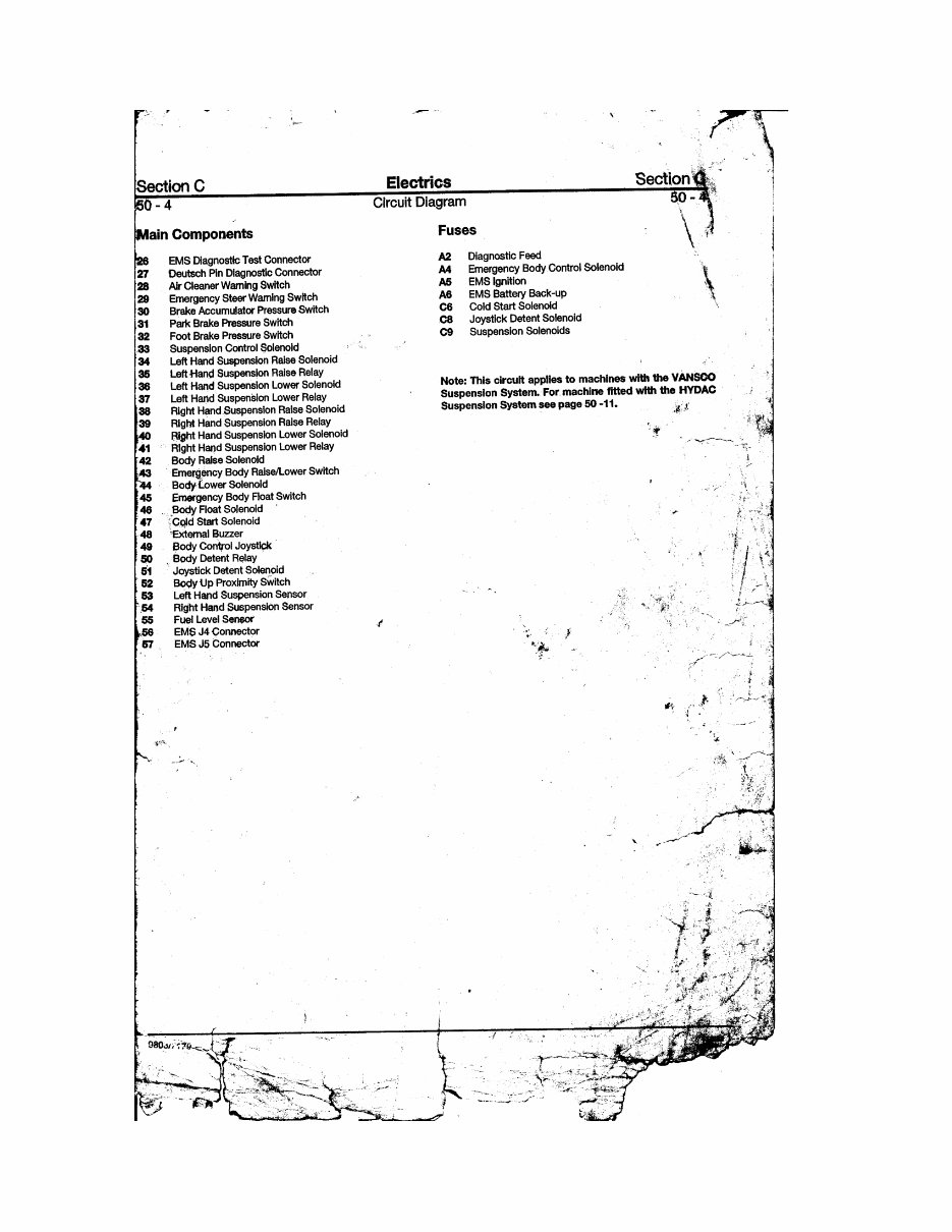 JCB 722 Truck Wiring Diagram (SCANNED) Manuals Online