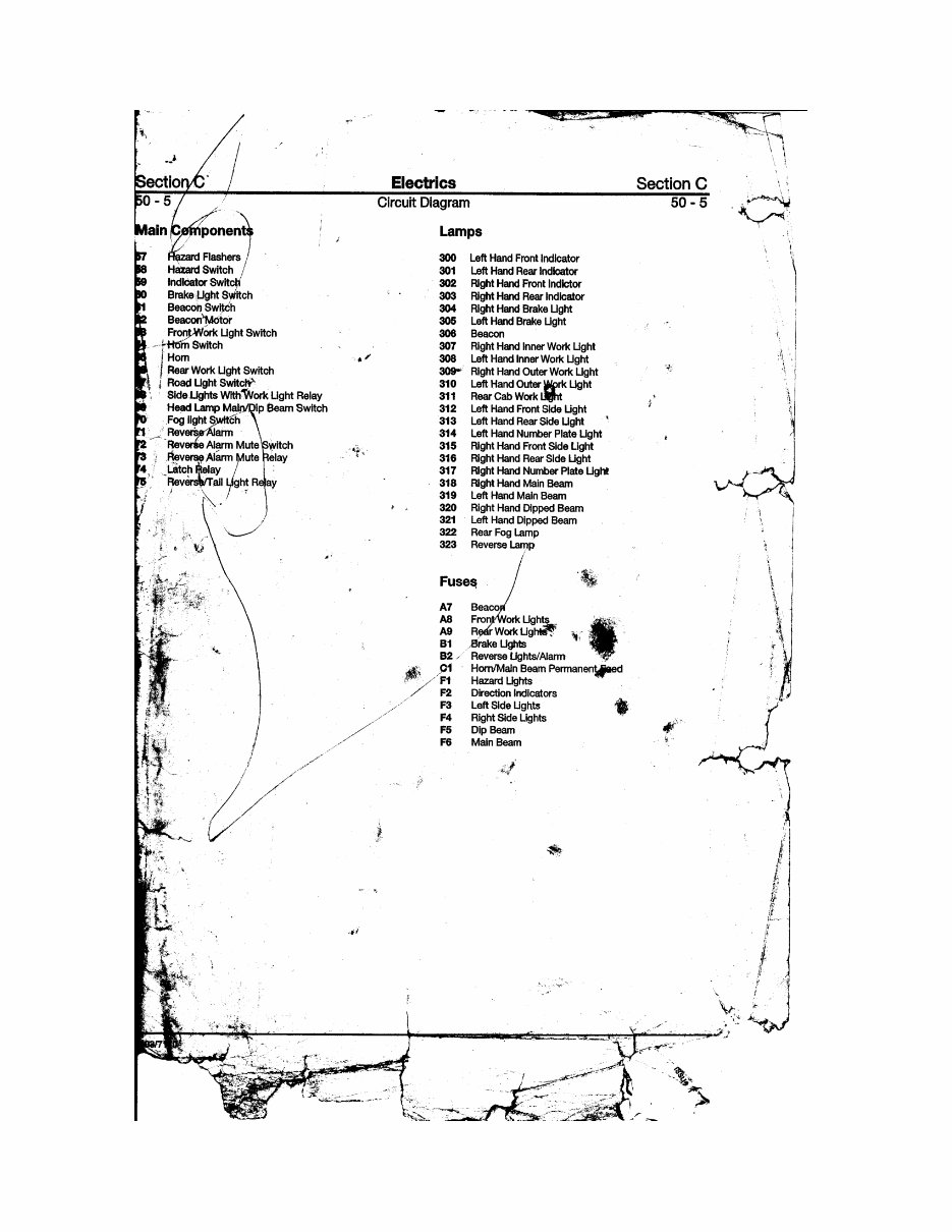 JCB 722 Truck Wiring Diagram (SCANNED) Manuals Online