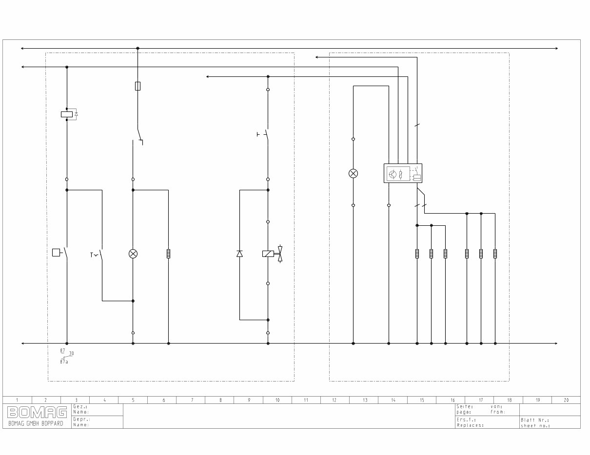 BOMAG BW 2123 Single Drum Vibratory Roller Hydraulic Schematics and