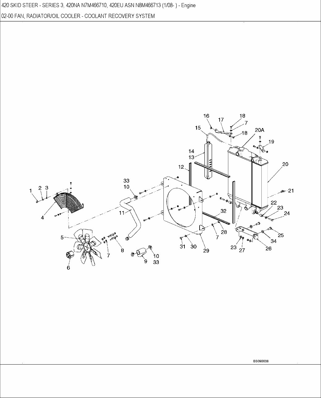 CASE 420 Series 3 Skid Steer Loader Parts Catalog Manual