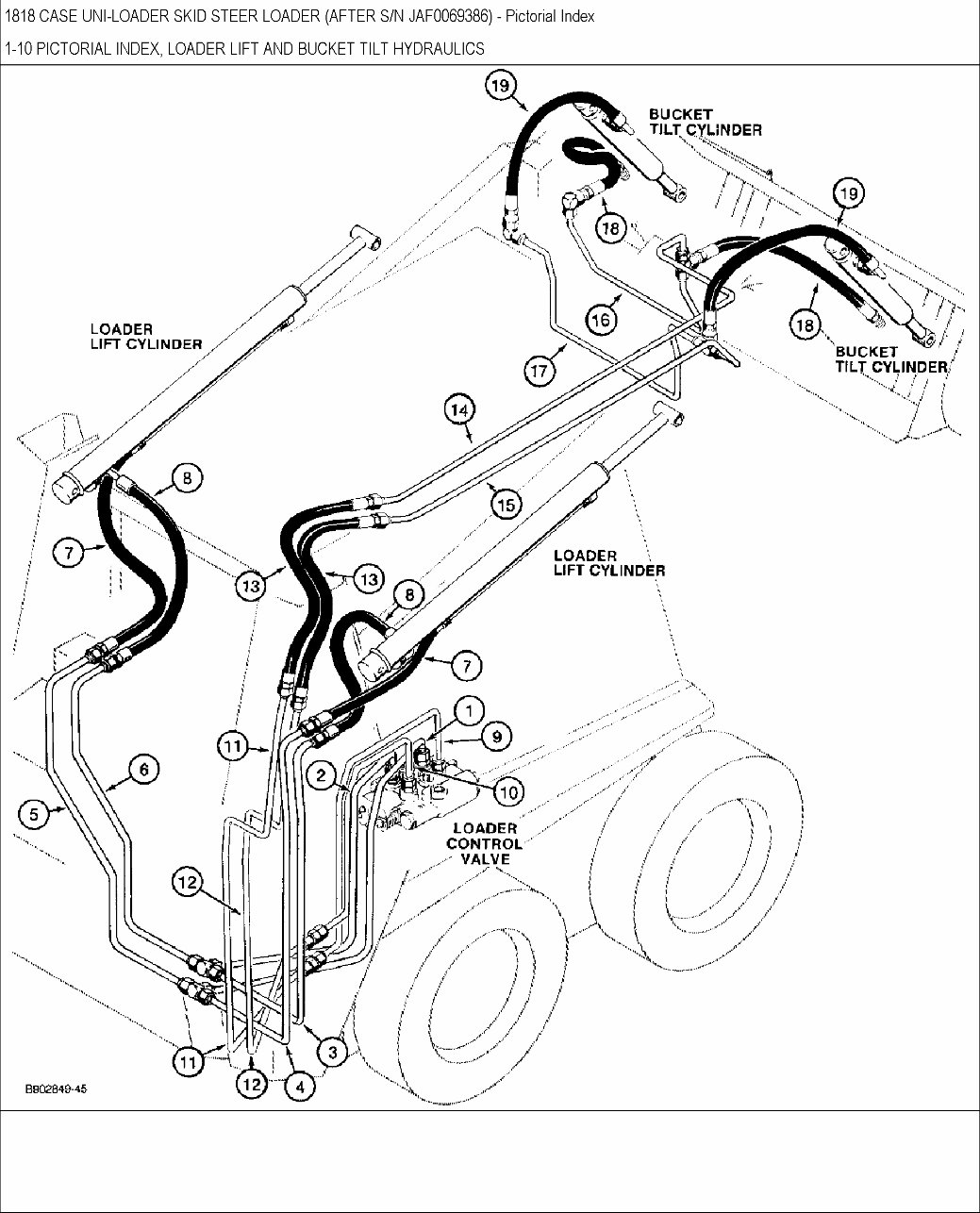 Case 1818 Skid Steer Loader Parts Catalog Manual