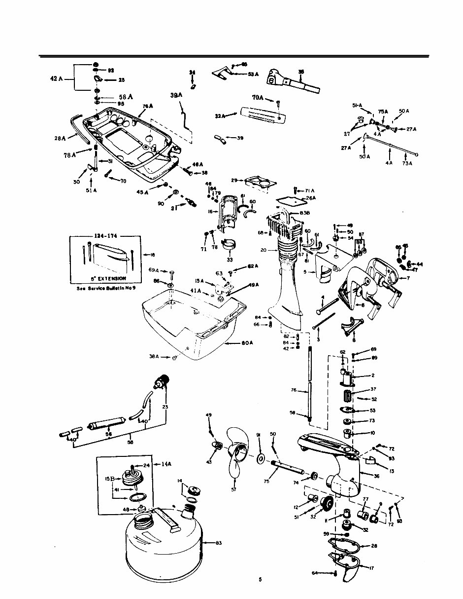 Clinton outboard motor manual K500 owners & parts