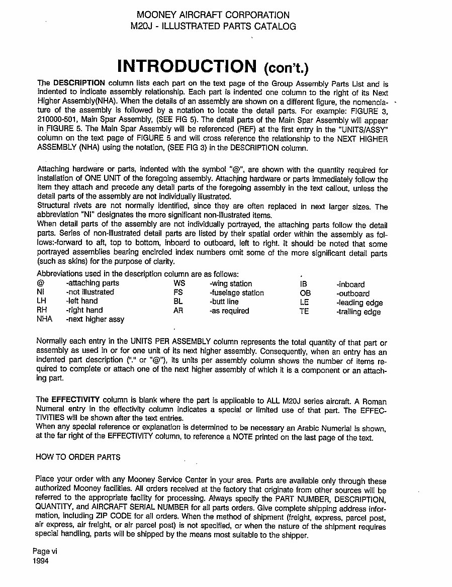 MOONEY M20J ILLUSTRATED Parts CATALOG Manuals Online