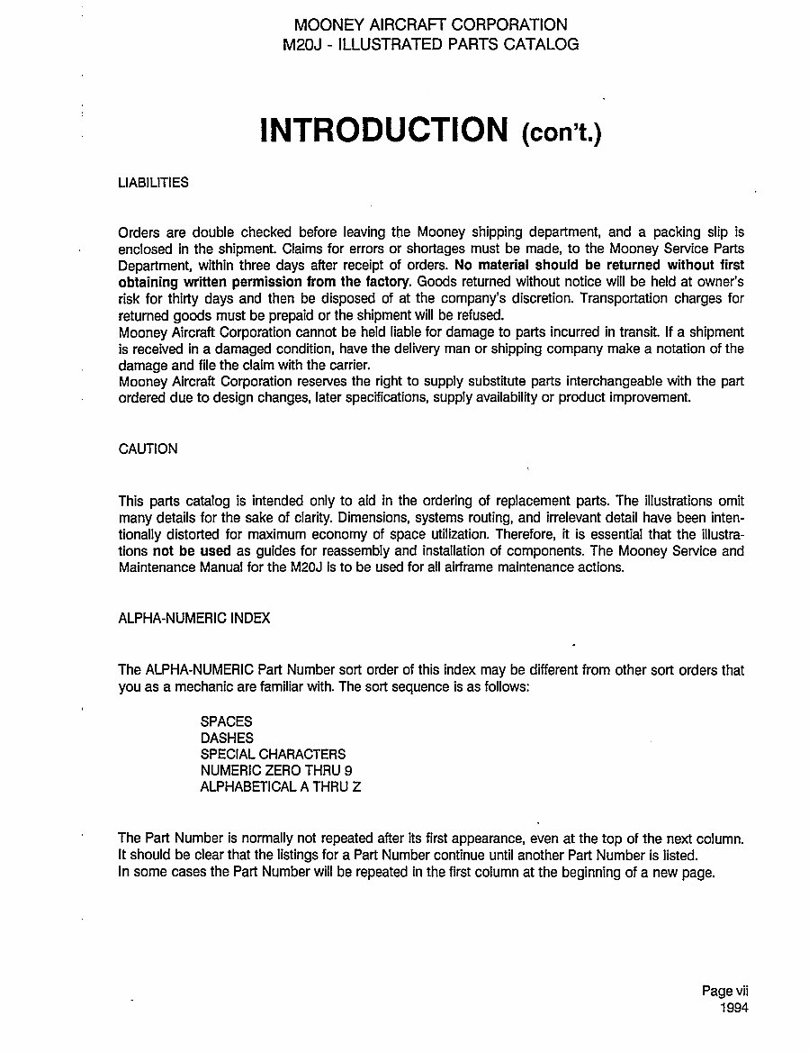 MOONEY M20J ILLUSTRATED Parts CATALOG Manuals Online