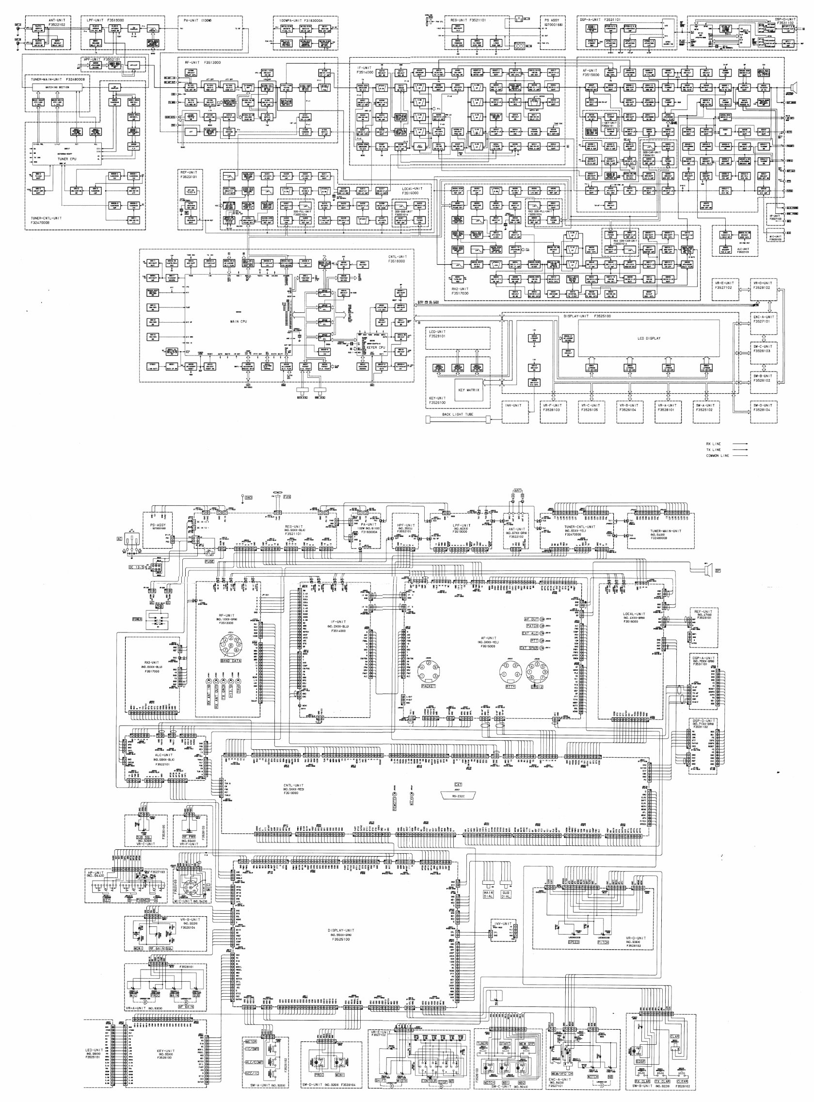 YAESU FT1000 Transceiver SCHEMATIC Diagram Repair Manual