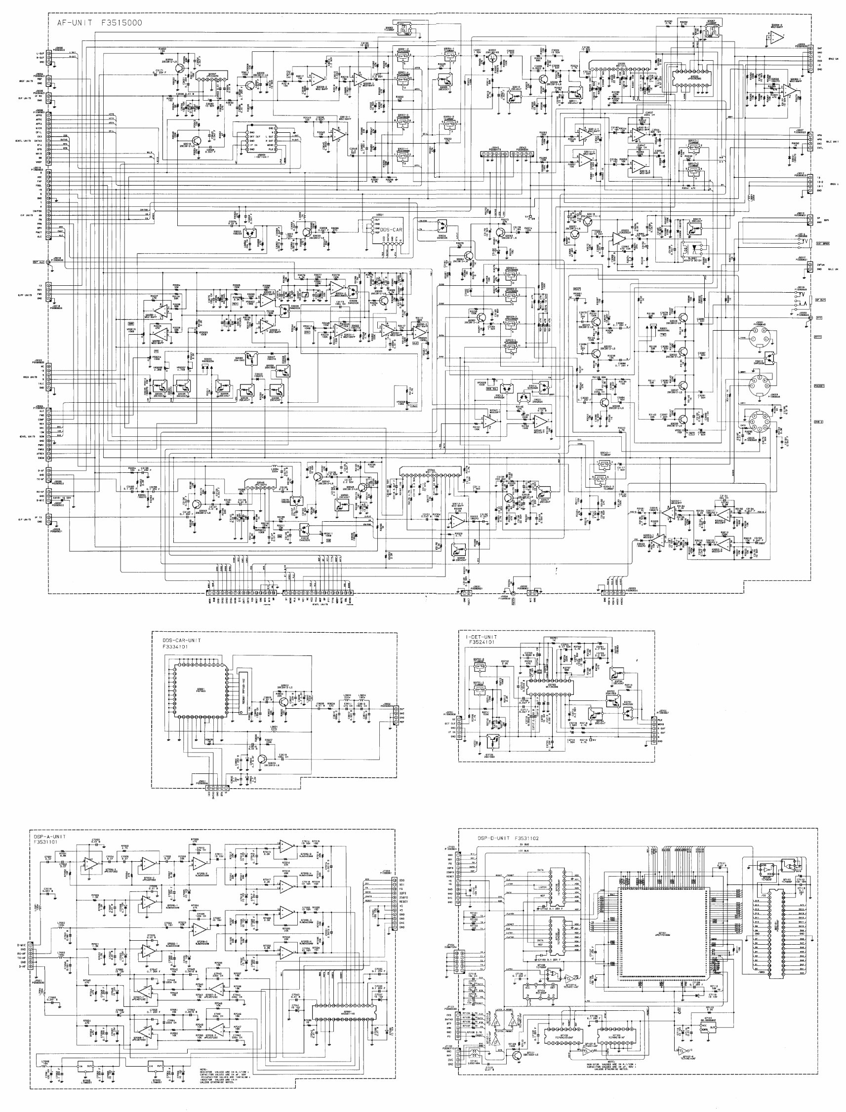 YAESU FT1000 Transceiver SCHEMATIC Diagram Repair Manual
