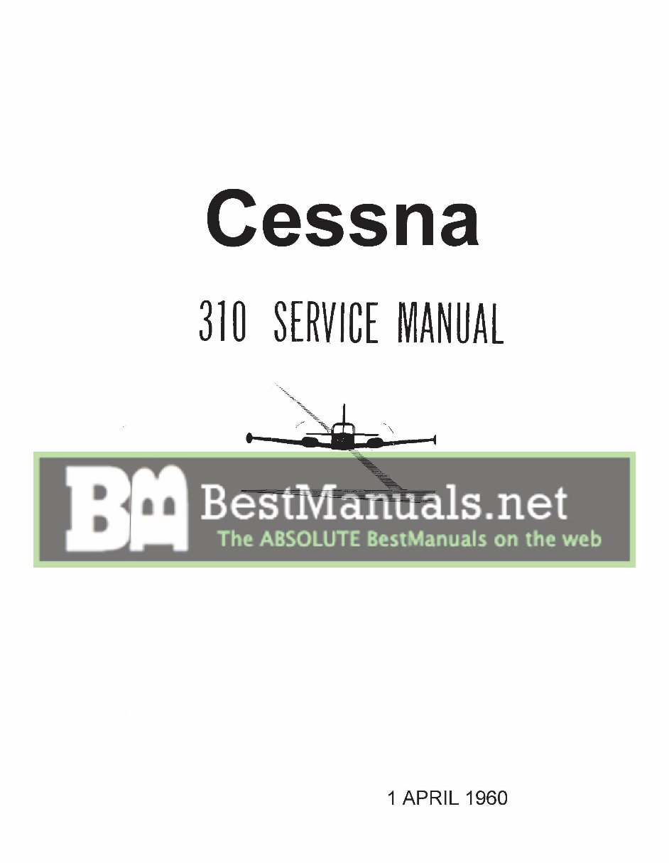 Cessna 310 310B 310C 310D Illustrated Parts Catalog List Manual