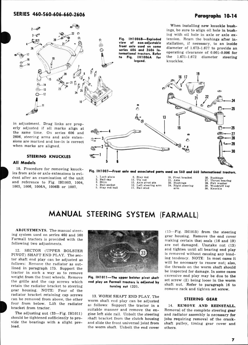 International Harvester FARMALL IH 606 Tractor Repair Shop Maintenance ...