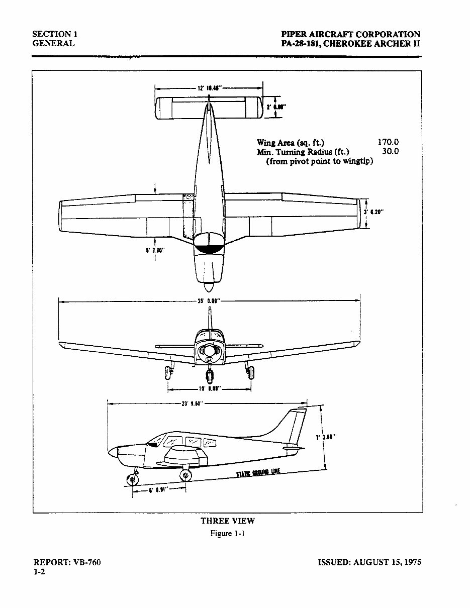 Piper PA28181 Archer II Pilot's Operating Handbook POH INSTANT