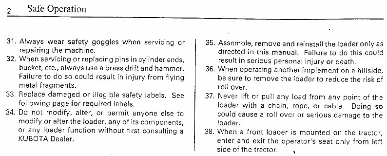 KUBOTA LA482 LA682 Tractor OPERATOR & Service Manual preview img 6