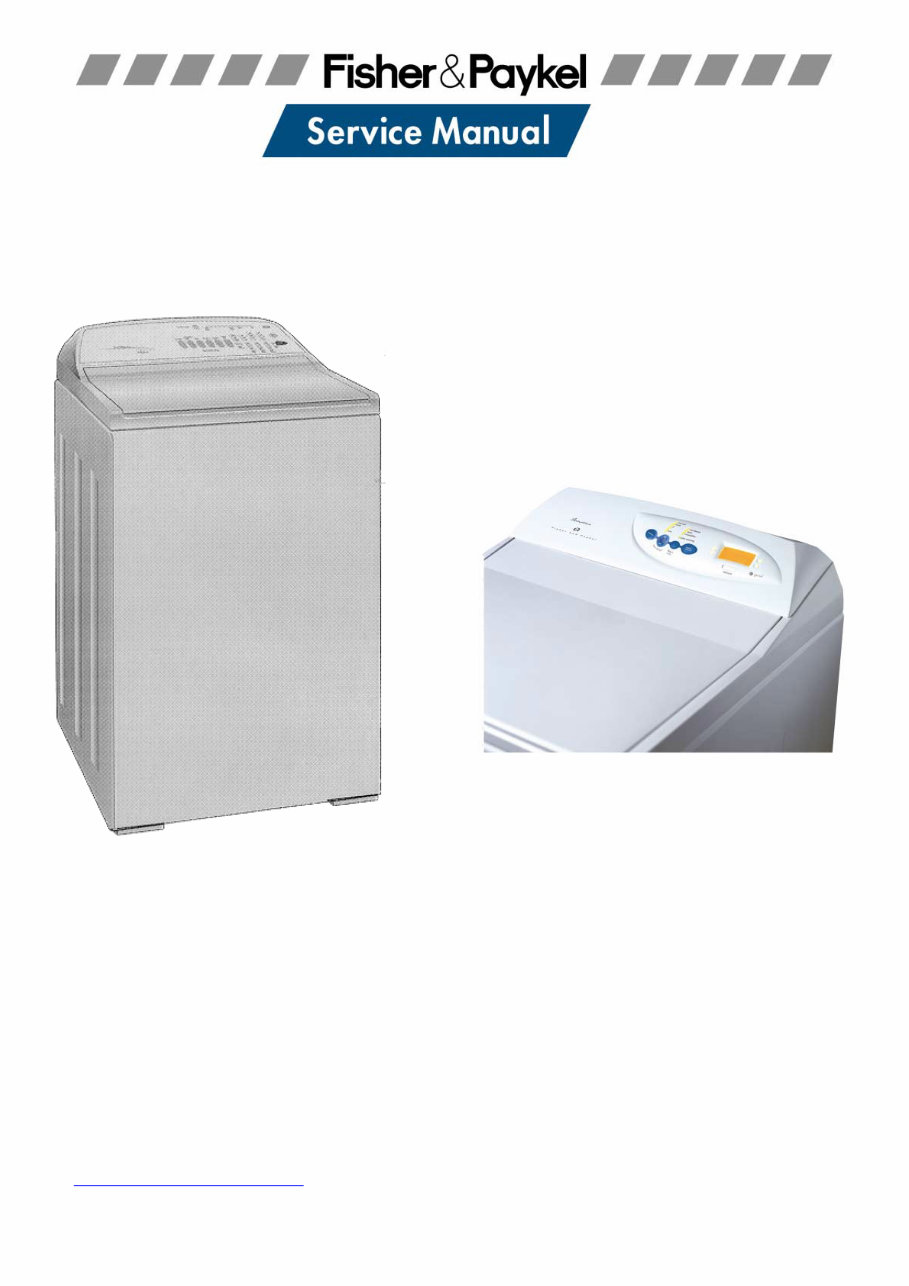 Fisher Paykel SMART DRIVEELECTRONIC WASHING MACHINEPHASE 1 to 5 230v Service Manual 517735 preview img 1