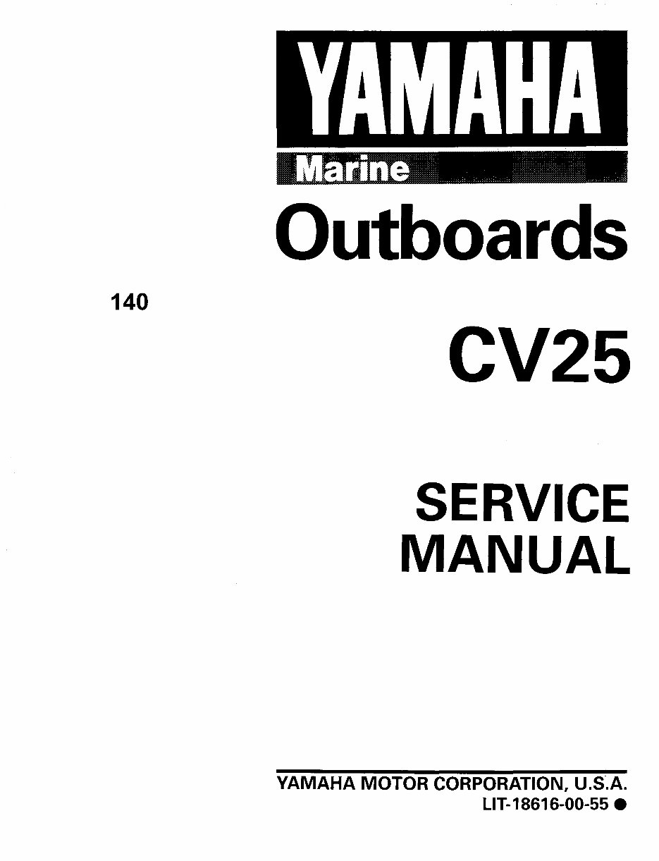 Yamaha 25HP Outboards (CV25ED/CV25EMD) OEM Service & Repair Manual preview img 1