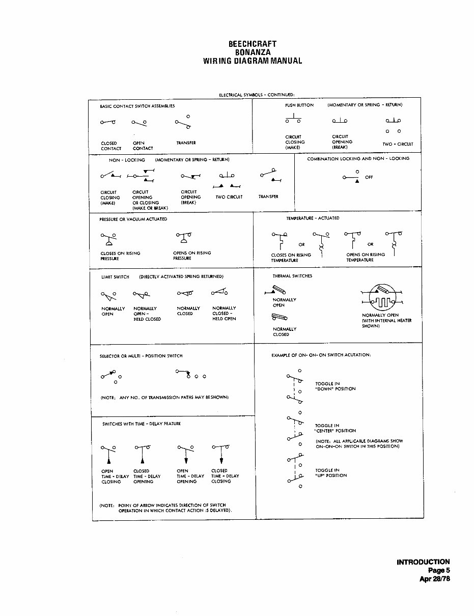 Beechcraft Bonanza 14 Volt Electrical Wiring Diagram Manual F33 F33C